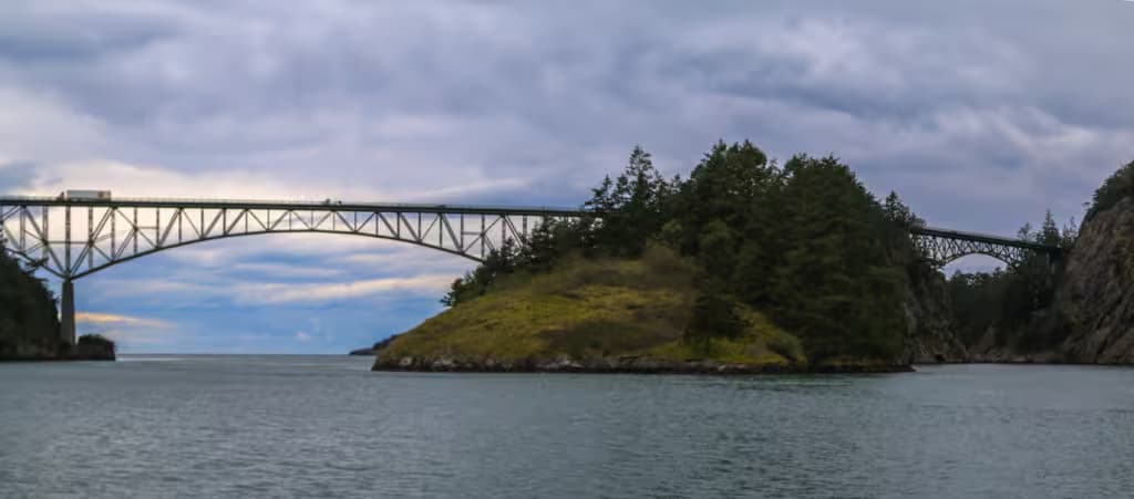 A scenic bridge at Deception Pass